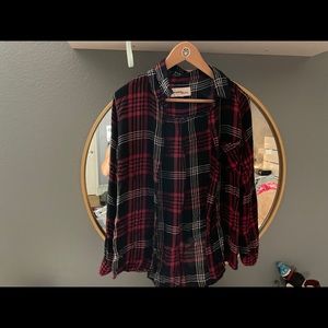 navy blue red and white flannel